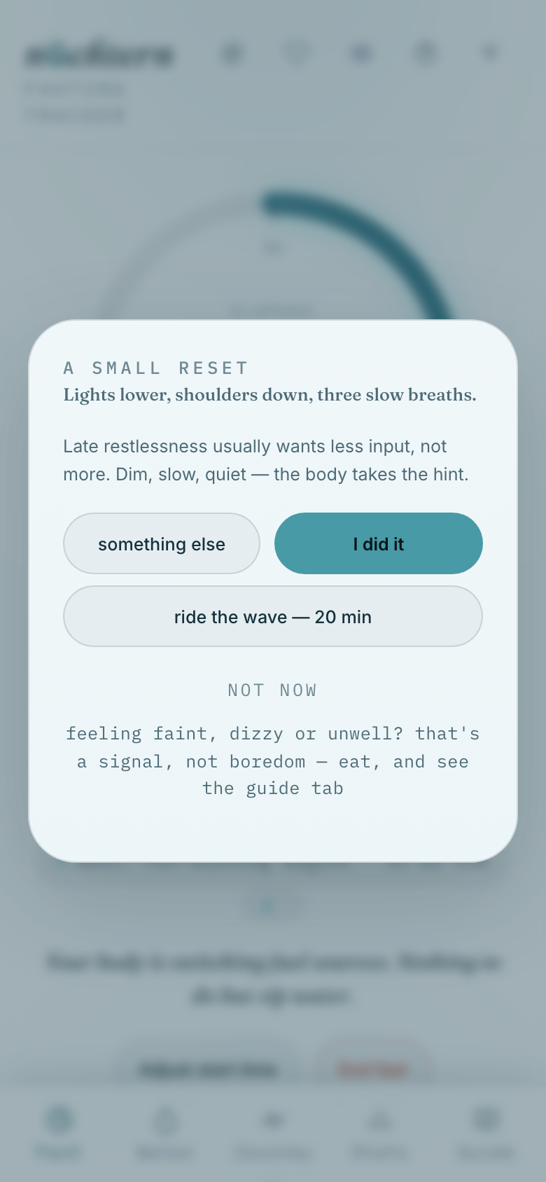 Tap the compass icon anytime for A small reset.