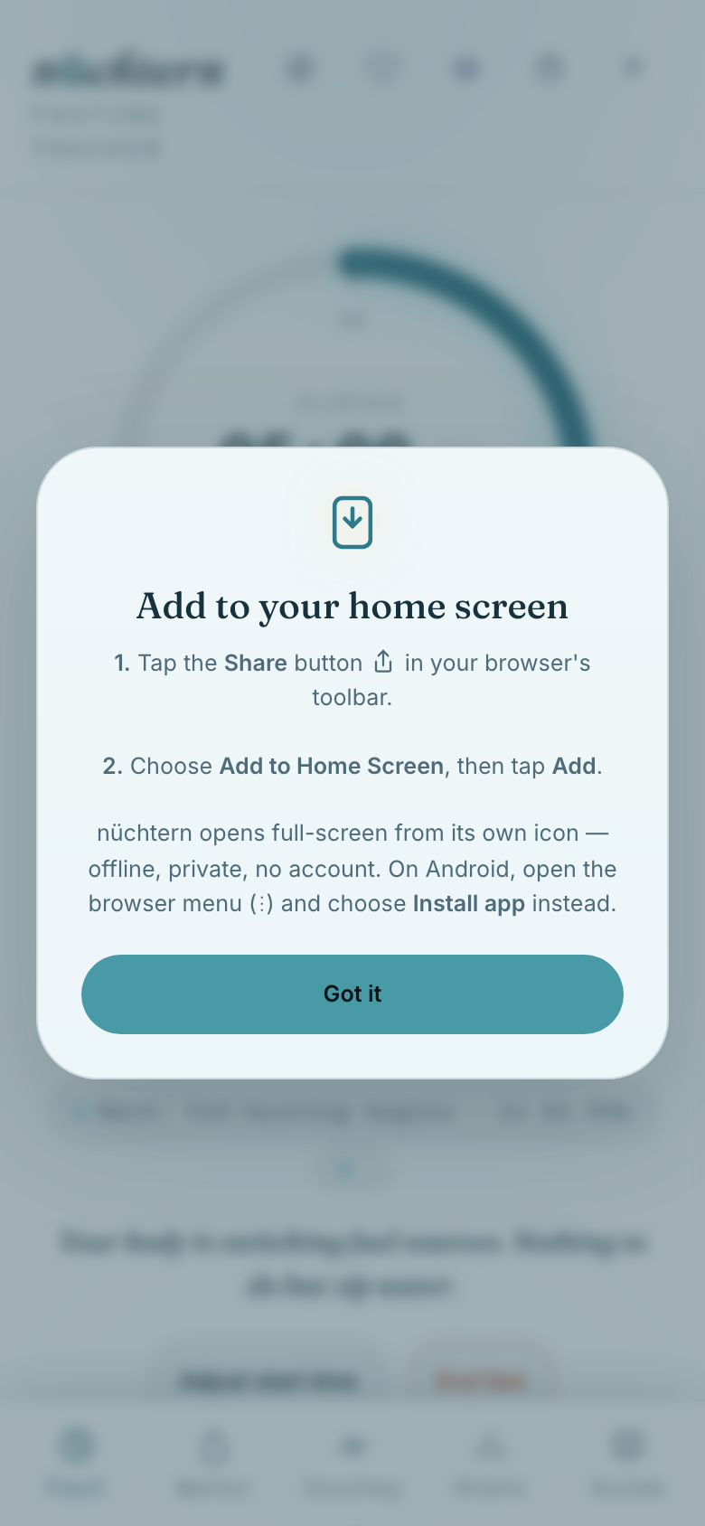 Tap Add to Home Screen for a full-screen, app-like shortcut.
